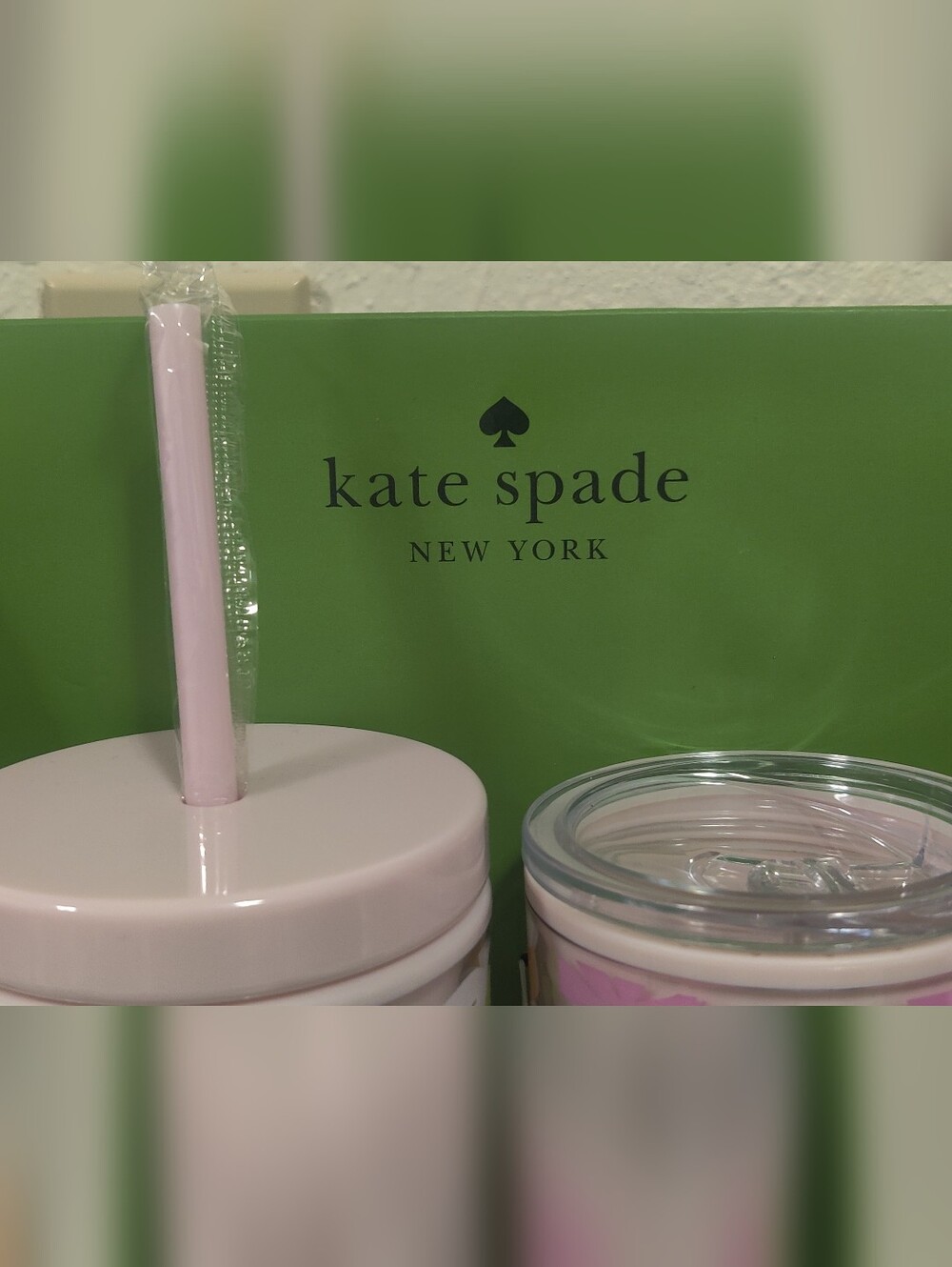 NWT Kate Spade New York Floral Tumbler with Straw and Thermal Mug Gift Box Set - Picture 4 of 4